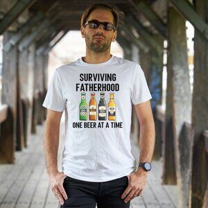 Surviving Fatherhood Mens Tee Graphic Short Sleeve T-Shirt